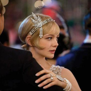 了不起的盖茨比同款发箍1920珍珠，流苏水钻发带舞台饰结婚发饰婚饰