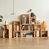 北欧书架实木小书柜，自由组合客厅组合柜格子，柜卧室简易单个柜子