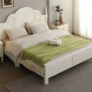 欧式床双人床公主床白色床田园，小美式实木床，18米15轻奢现代简约