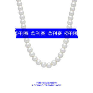 KANSAI法式慵懒风复古珍珠项链小众高级感气质百搭锁骨链毛衣颈链