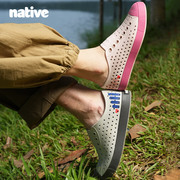 native Jefferson洞洞鞋情侣款爱心标记夏季透气轻便时尚包头凉鞋