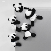 可爱熊猫冰箱贴磁贴个性创意毛绒玩偶磁力贴网红高颜值磁吸磁贴片