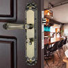 基亚锌合金室内办公室对开门锁静音双开门锁木门锁欧式实木门锁具
