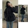 黑色收腰冬季韩系穿搭棉服，女2023时尚，保暖高级感超好看外套冬