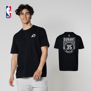 NBA男款运动休闲健身圆领舒适短袖T恤太阳队杜兰特