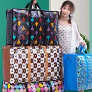 五个装彩色卡通编织袋行李袋，特大搬家袋，棉被收纳打包袋衣物整理袋