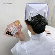 护士专用发夹女白色一字，夹bb夹刘海边夹对夹，护士帽固定夹子头饰品