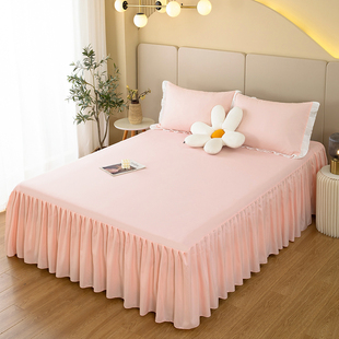 公主风格床罩床裙式单件花边韩式1.5m1.8x2.0米2.2床套固定保护套