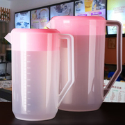 HYU 冷水壶大容量带刻度果汁壶豆浆壶带盖量杯家用塑料耐热凉水壶