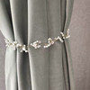 轻奢欧式窗帘绑带美式水晶，珍珠绑绳纱帘，装饰韩式少女仙气