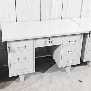 单人7斗铁皮办公桌1.2钢制办公室，四斗员工带抽屉，锁桌1.4电脑桌子