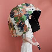 创意关晓彤卖萌头盔雨伞，晴雨两用防晒网红帽子，儿童遮阳情侣双人伞