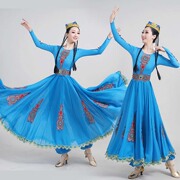 新疆舞蹈演出服维吾族舞，服饰新疆舞表演维族裙子，舞蹈服民族服装女