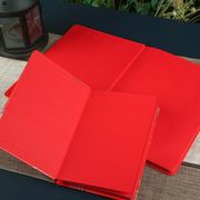红色内页日记本复古彩色内页笔记本，学生文具结婚账本婚礼记账本子