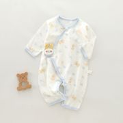 新生婴儿儿衣服夏季薄款连体衣宝宝a类纯棉和尚服0-3个月睡衣夏天