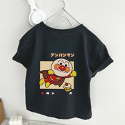 儿童t恤衫夏季洋气面包超人男童，短袖卡通女宝宝半袖上衣纯棉童装
