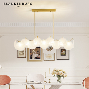 贝壳吊灯欧式创意个性，艺术饭厅玻璃灯设计师，款高级感餐厅led灯具