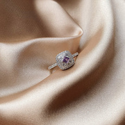 戒指纯银女简约设计感个性气质，时尚s925纯银，镀金开口可调节大小