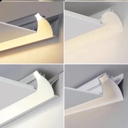 反光灯槽嵌入式铝型材腰线回光灯槽洗墙灯室内暗装吊顶天花线条灯