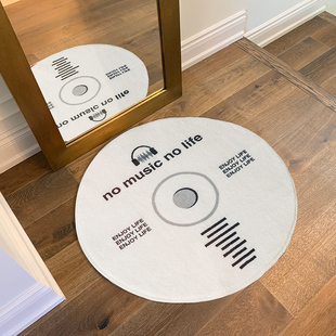 创意复古CD磁盘碟片吸水地垫入户门脚垫吸水门垫卫浴地垫吸水垫子