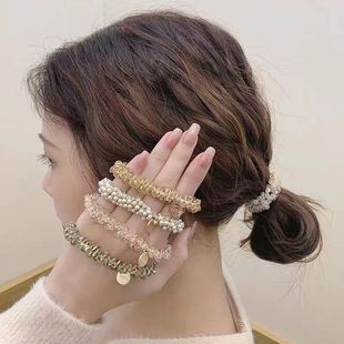 韩版头绳高级感精致水钻发绳女生，高端气质扎头绳发圈珍珠头饰可爱