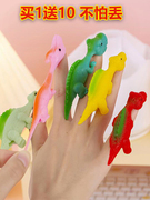 弹射恐龙趣味手指飞镖，发射小恐龙解压软胶，儿童学生创意小玩具