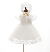 婴儿童装高端礼服公主蓬蓬，纱裙白色女童，裙百日周岁连衣裙四季通用
