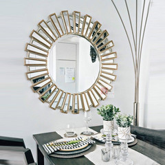 法式餐厅艺术轻奢餐边壁挂装饰镜