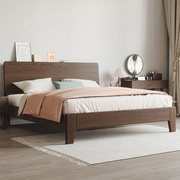 床实木床约家用双人床主卧1.8米新中式橡木床1.5米单人床架