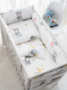 婴儿BB床围宝宝床上用品卡通儿童床品四件套棉防撞拼接挡布