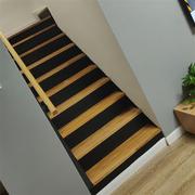 定制楼梯踏步板纯实木，老榆木包水泥(包水泥，)阁楼钢构复式家用自贴diy