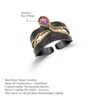 设计师款复古风开口戒指意大利工艺高级感s925银天然紫水晶戒指