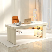 白色烤漆电脑桌简约现代医美咨询桌创意书桌家用意式美容院办公桌