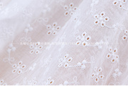 白色棉布刺绣镂空面料花朵绣花布料服装辅料窗帘桌布材料碎花