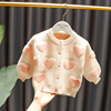 3岁女宝宝洋气毛衣外套4婴儿童春秋冬装外穿2女童开衫线衣1针织衫