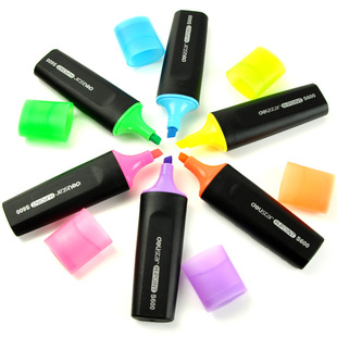 得力S600荧光笔重点笔彩色荧光标记笔醒目笔学生办公文具6色可选