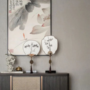 中国风新中式沙发背景墙水墨壁画，装饰画挂画墙画玄关鞋柜禅意摆件