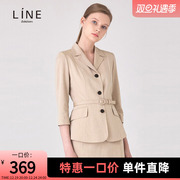 line秋季职业七分袖通勤西装夹克外套女薄款ARJKLE4100