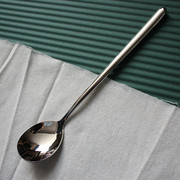 304不锈钢 圆柄圆头勺子汤勺长柄调羹韩式圆勺汤匙西餐勺饭勺加厚