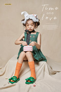 儿童摄影主题服装希子童装2-4岁女孩影楼拍照衣服韩版墨绿裙