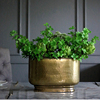 欧美式金色花器法式奢华花盆新中式别墅客厅茶几餐桌软装饰品
