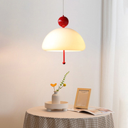 中古餐厅灯法式创意，个性艺术复古吊灯，网红吧台书房奶油白玉玻璃灯