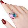 欧美水晶花花朵鸟巢食指戒指，女时尚个性装饰指环，韩版气质夸张饰品