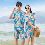 沙滩情侣装夏季t恤套装男女海边海南岛旅游穿搭衣服三亚蜜月度假