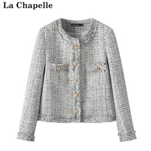 拉夏贝尔lachapelle法式名媛，小香风外套秋季高级感短款上衣