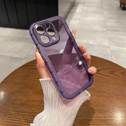 暗紫色适用于苹果14pro手机壳iphone14透明13保护套12软硅胶，15promax全包防摔11男女款13pro简约高级感ip