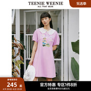 TeenieWeenie小熊奥莱卡通连衣裙女夏季女娃娃领甜美可爱裙子