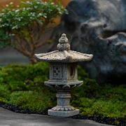 中式微景观石灯笼摆件假山水景园艺花卉盆景小石亭子造景装饰摆设
