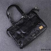 香港潮牌电脑单肩包男包，真皮斜挎包大容量休闲男士手提包商务背包