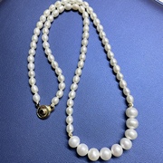 诸暨山下湖天然淡水珍珠项链 4-5mm白色强光小珍珠项链时尚颈